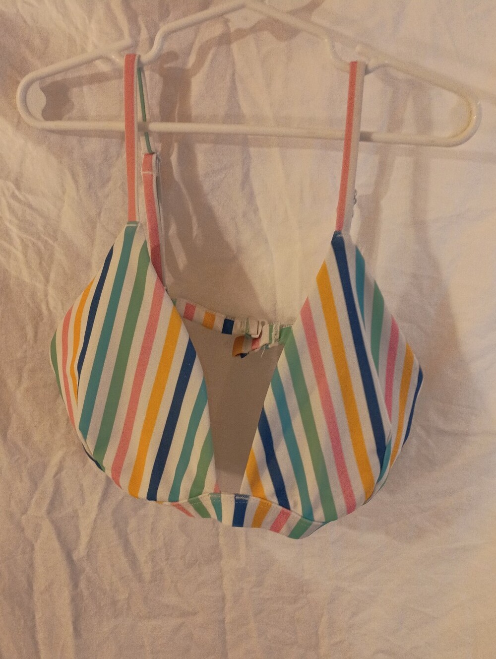 Old Navy Striped Bikini in Pink, Blue, Yellow, Green Small Bottom And Medium Top - Picture 2 of 7